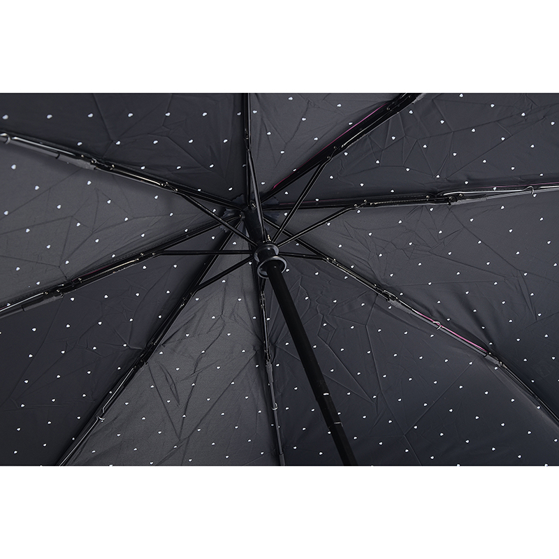 Barevný černý povlak UV ochranný deštník 3 skládací déšť a slunečník