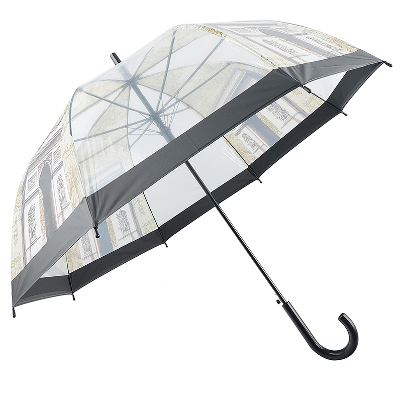 Průhledný materiál rian deštník auto otevřené kupole apollo stojatý deštník