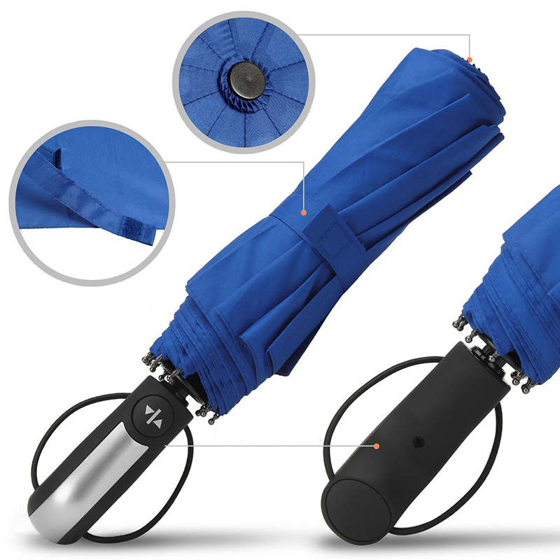 10 žeber 3-násobný automatický otevřený a automatický deštník s deštníkem s vlastním potiskem
