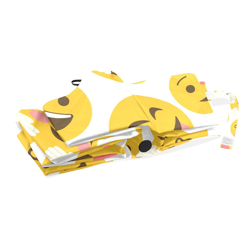 Úžasný levnější vlastní tisk Emoji plně automatický deštník 3 skládací
