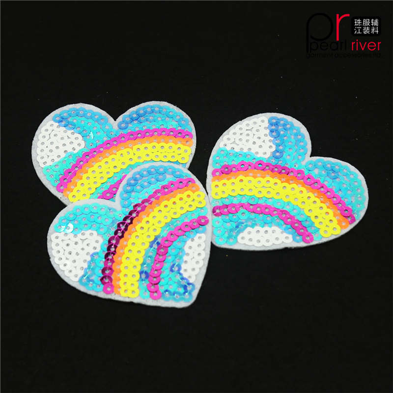 Duha tvaru srdce flitry patch