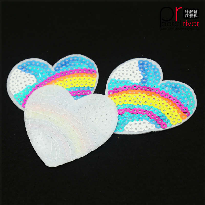 Duha tvaru srdce flitry patch