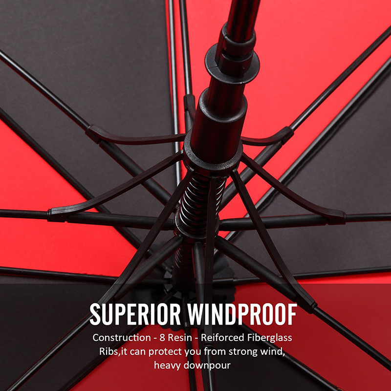 Dvouvrstvý větruodolný golfový deštník EVA rukojeť tlačítko pro automatické otevření