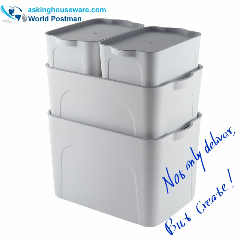 Plastová multifunkční krabička s víkem, čiré úložné kontejnery 5 v 1