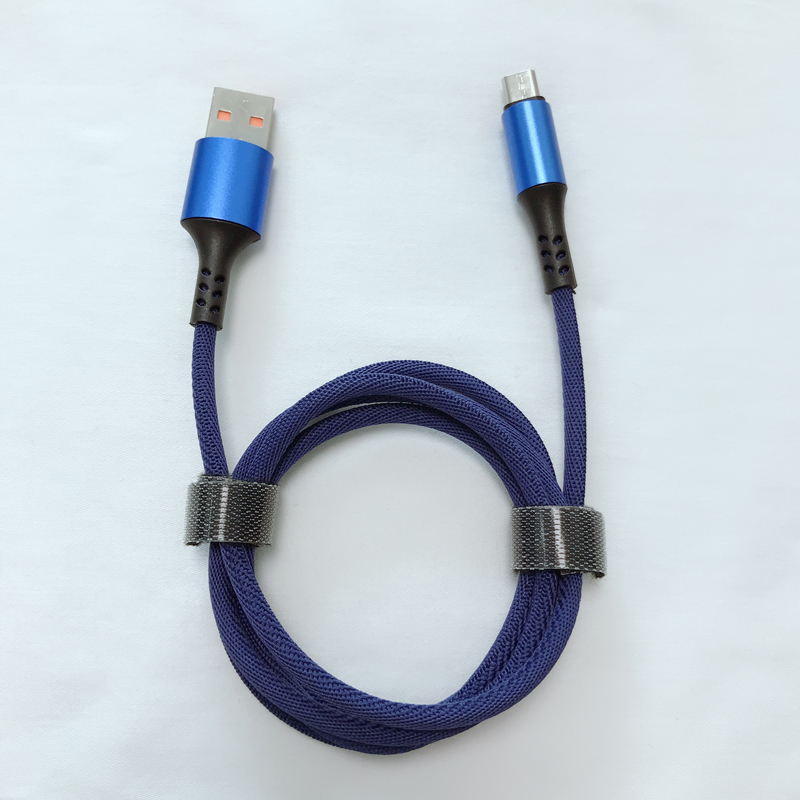Rychle se nabíjecí datový kabel Micro to USB 2.0 s kulatým opletením pro micro USB, typ C, nabíjení blesku iPhone a synchronizace