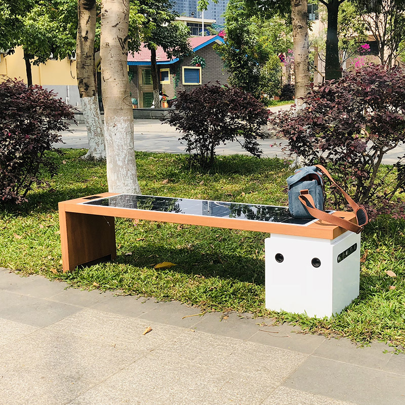 Smart Park Bench Solar Solar Wireless Charger