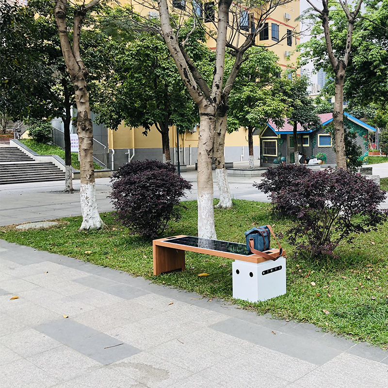 Smart Park Bench Solar Solar Wireless Charger