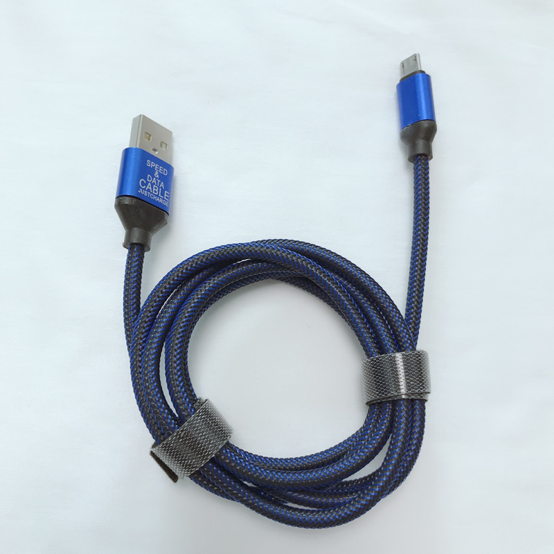Nabíjení kulatého hliníkového pouzdra USB kabelu pro micro USB, typ C, nabíjení blesku iPhone a synchronizace