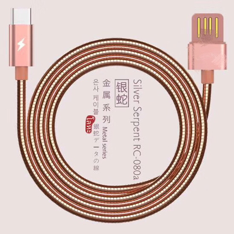 Dual Face USB 2.0 Metal Tube kabel Nabíjení kulatého hliníkového pouzdra Micro na USB 2.0 datový kabel