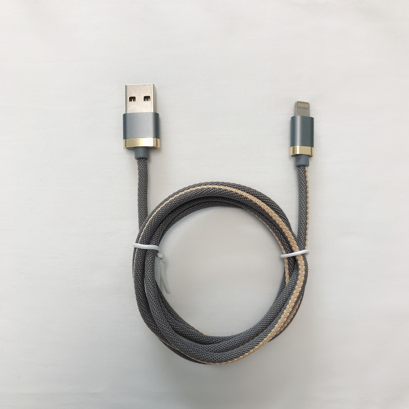 Opletený kabel 3,0A s rychlým nabíjením, hliníkový kryt, datový kabel USB pro micro USB, typ C, nabíjení a synchronizace blesků iPhone