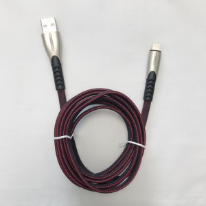 2 metr 1,8 A opletené rychlé nabíjení ploché zinkové slitiny bydlení zamotání zdarma Flex ohýbání datový kabel USB pro micro USB, typ C, iPhone blesk nabíjení a synchronizace