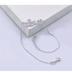 925 stříbrný náramek ženská módní mozaika náramek srdce LOVE originální přizpůsobený náramek