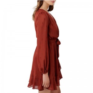 Nově přicházející ryzí kovový bruslař s dlouhým rukávem mini šaty pro ženy