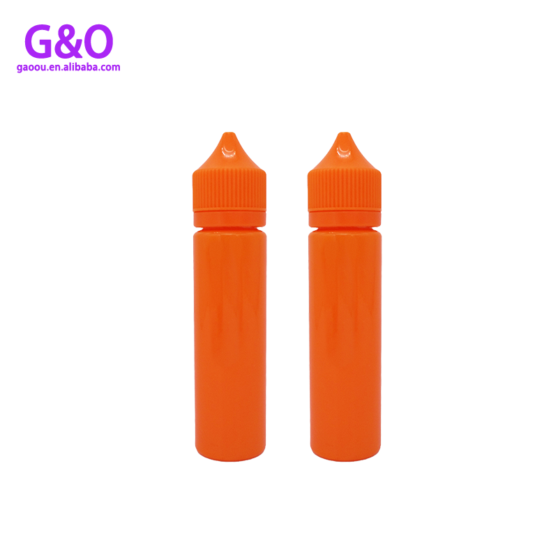 pet eliquid bottle vape eliquid plastic bottle 60ml oranžová barva nová baculatá gorila e cig kapalina plastová kapátka
