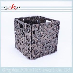 proutěný stohovatelný ratanový pletací skladovací koš