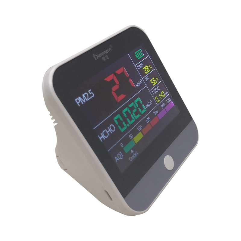 LCD senzor Přenosný detektor PM2.5 HCHO Monitor kvality vzduchu TVOC Tester Udržujte osvětlení Lithium Battery Chargeable Car Detector