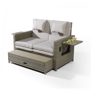 Zahradní skládací skládací plastové ratanové lehátka