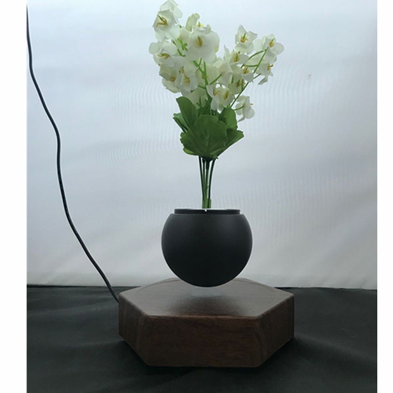 dřevěná magnetická levitující plovoucí vzduchová bonsai květináč PA-0720