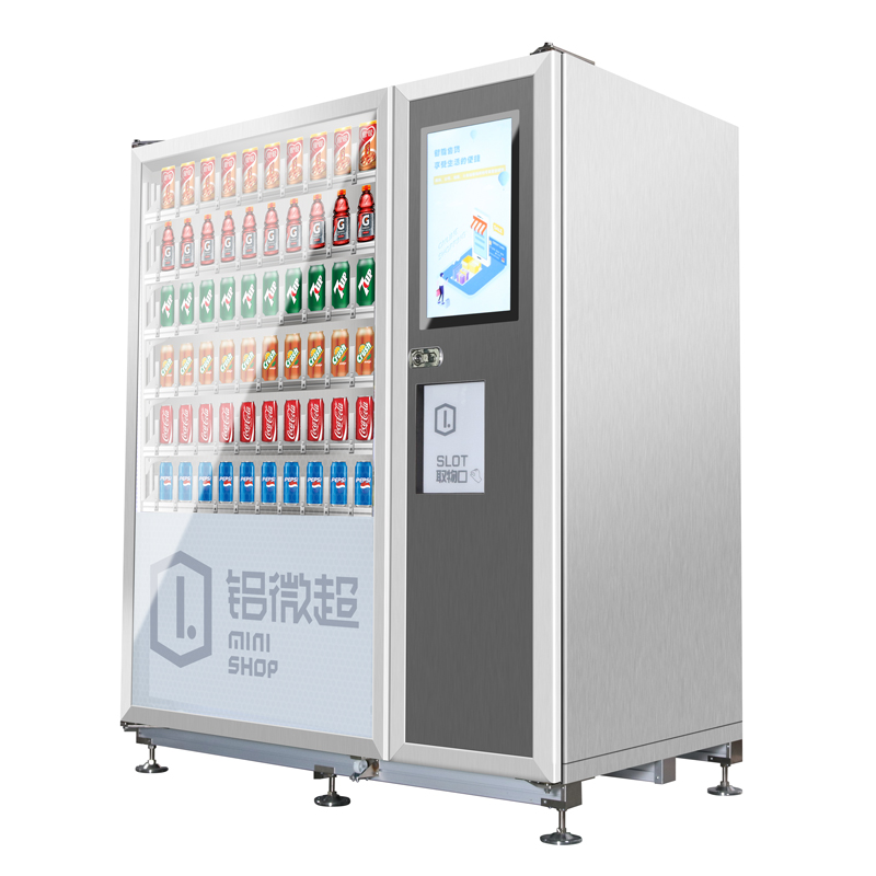 SWIFT Nový model Aluminium Convenience Store Automatické automaty na studený nápoj Combo Reklama Samoobslužný automat s LCD obrazovkou