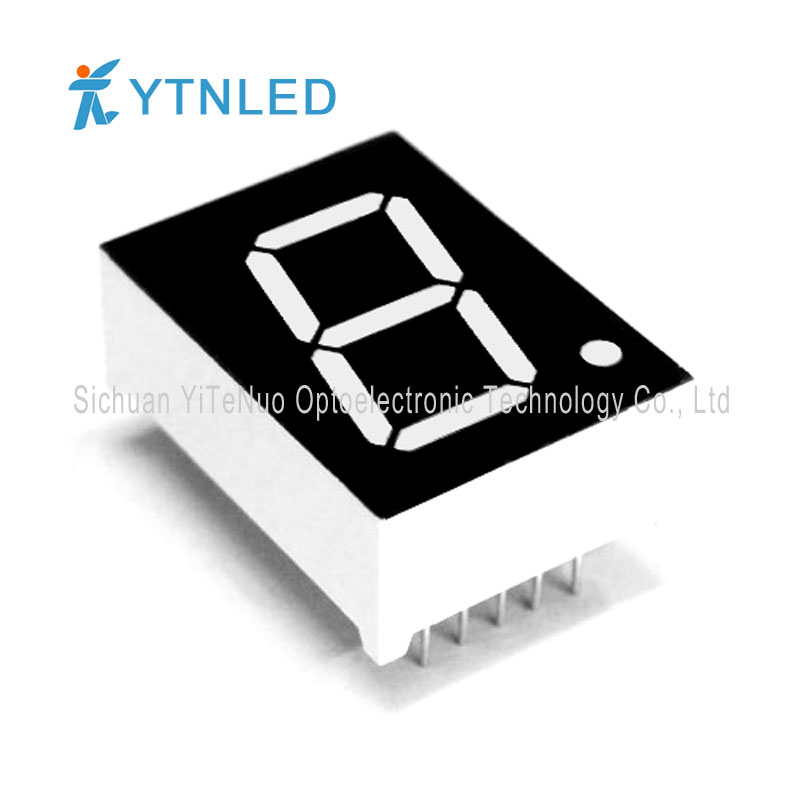 0,8 palcový červený 1 číselný 7 segmentový LED displej, digitální trubice