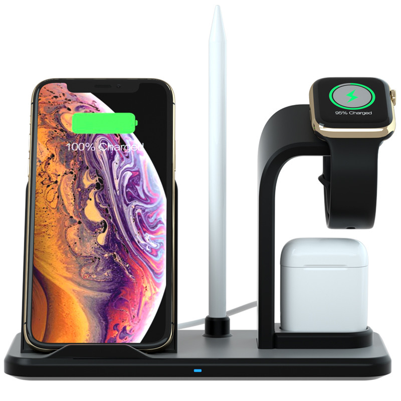 KPS-9303HC Vlastní 10 W Qi rychlá bezdrátová nabíječka 3v1 telefonu pro Iwatch a airpods