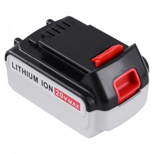 Li-ion 20V 5000mAh náhradní baterie Akumulátorové nářadí pro Black \u0026 Decker LB20, LBX20, LBX4020, LB2X4020