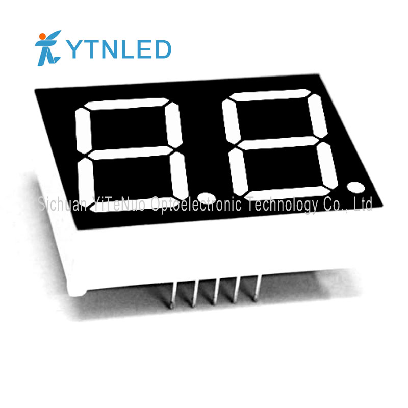 0,8 palcový 2 číselný červený 7 segmentový LED displej, digitální trubice