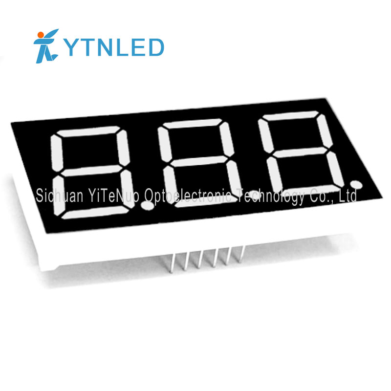 0,8 palcový červený 3 číselný 7 segmentový LED displej, digitální trubice