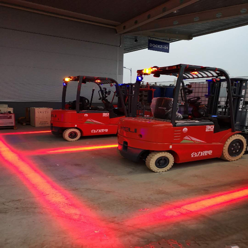 Nový styl LED pro vysokozdvižné vozíky s červeným zónami pro sklad
