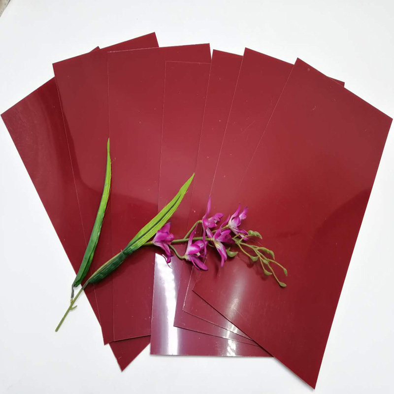 Hot výprodej 350 mikronů Old Rose Polyester PET Plastic Film Sheet pro zdobení stěnových panelů