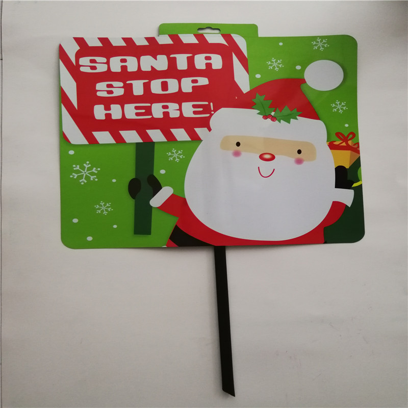 Santa Christams Holiday Decor Plastic Outdoor Yard sign reklamní značka