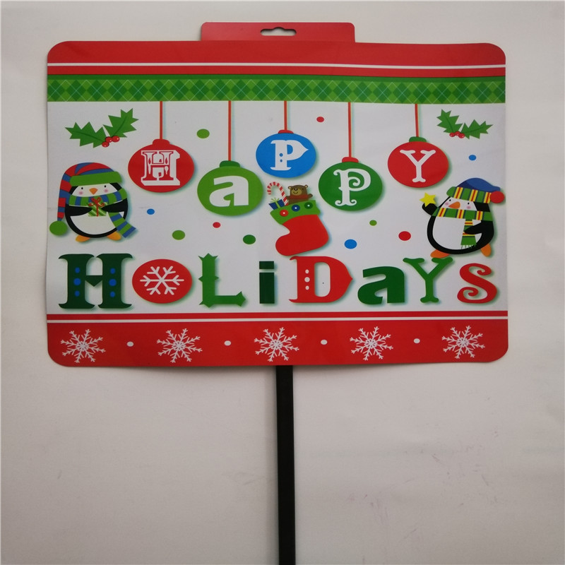 Santa Christams Holiday Decor Plastic Outdoor Yard sign reklamní značka