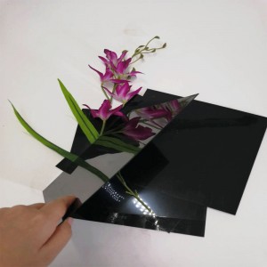 Hot výprodej 1,0 mm černé vysoce lesklé tvrdé polyesterové plastové fólie pro nábytek dekor