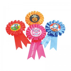 Ribbon Badge Mother day Birthday Party Use Pin Badge with safety pin