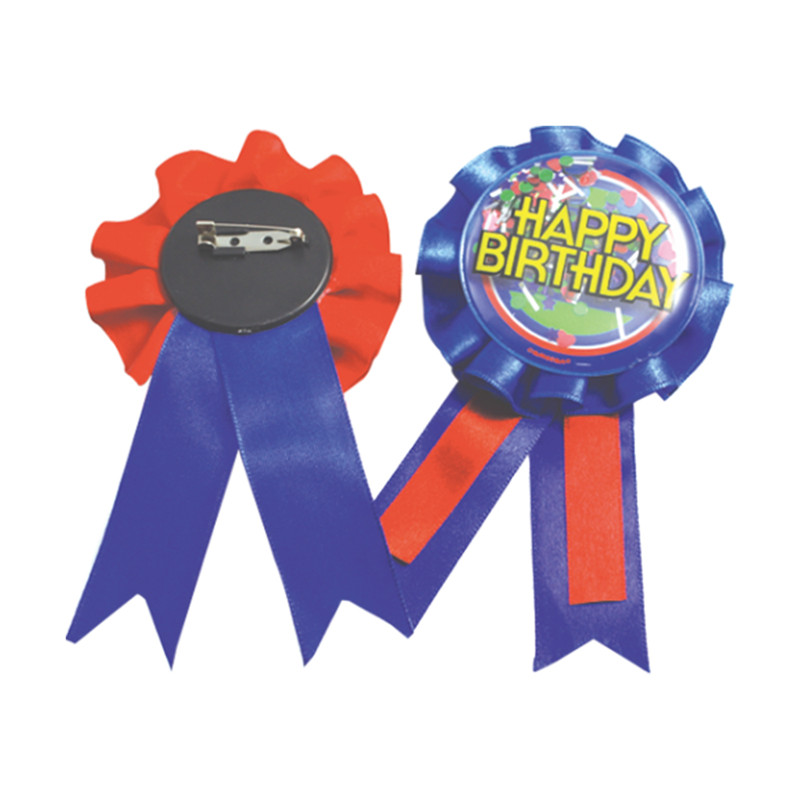 Ribbon Badge Mother day Birthday Party Use Pin Badge with safety pin