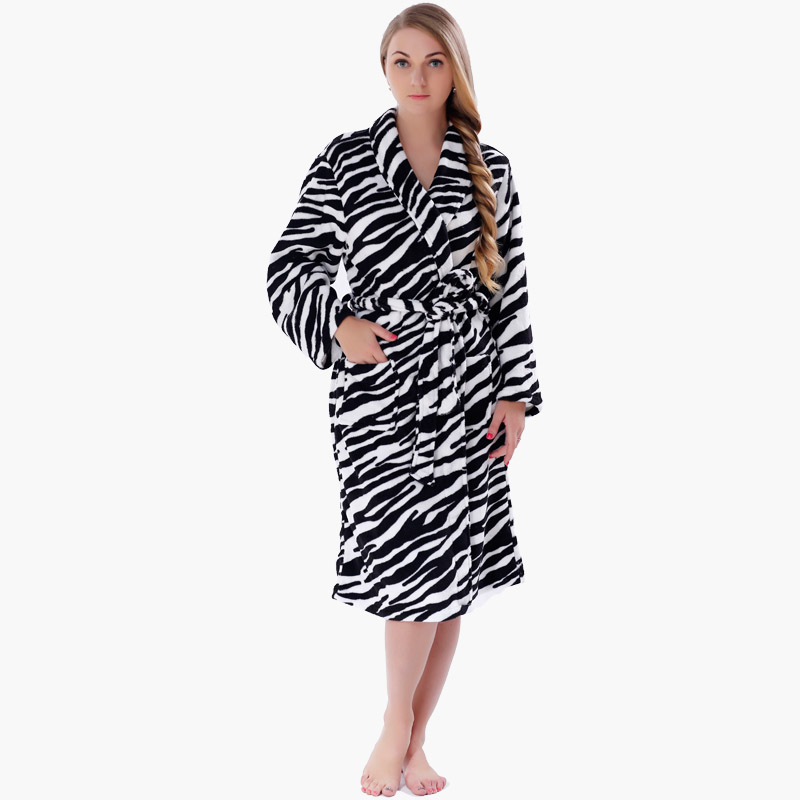 Dospělý Coral Fleece Robes Muži Ženy Župany Pár Pyžam