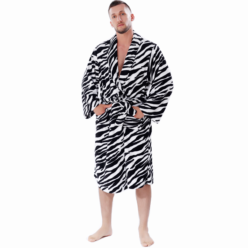 Dospělý Coral Fleece Robes Muži Ženy Župany Pár Pyžam