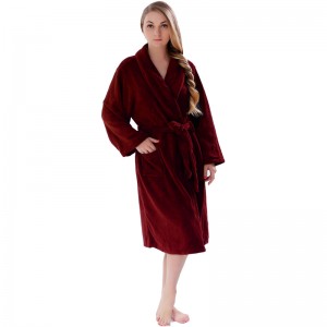 Dospělý Coral Fleece Robes Muži Ženy Jednobarevné Župany Pár Pyžam