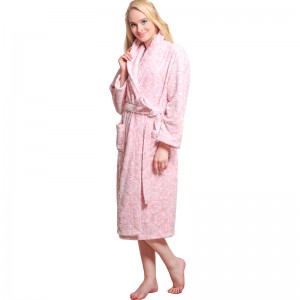 Dospělý střih Fleece Robe Women Pyžamo podzimní zimní župany