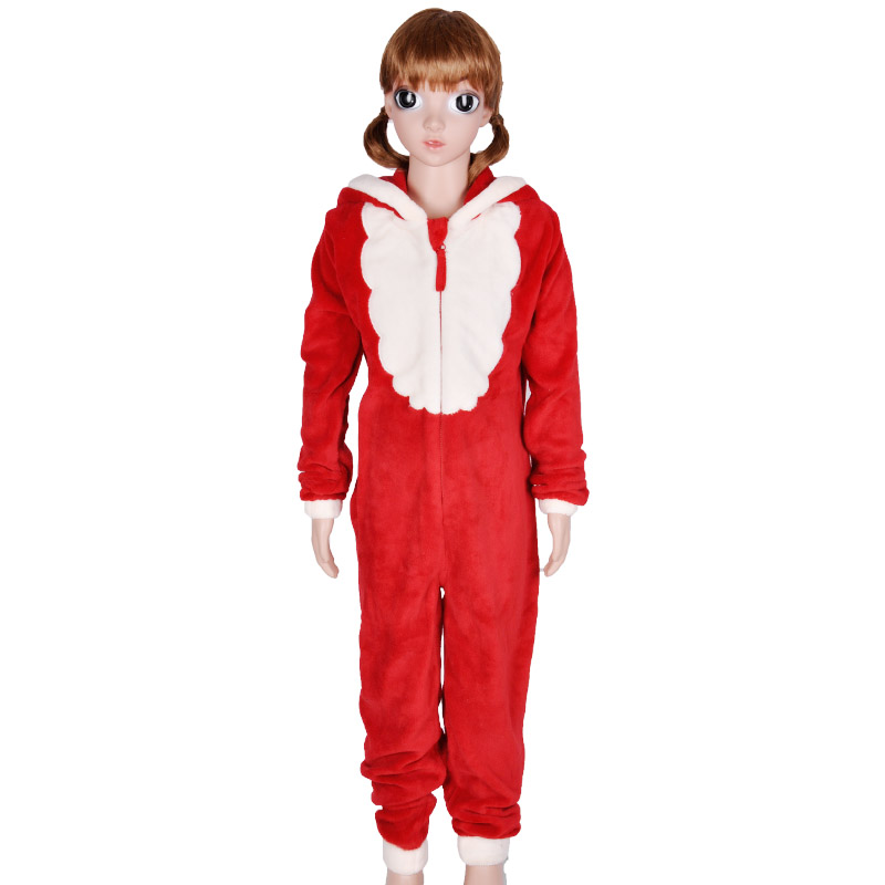 Děti Coral Fleece s kapucí vánoční kostým Onesie