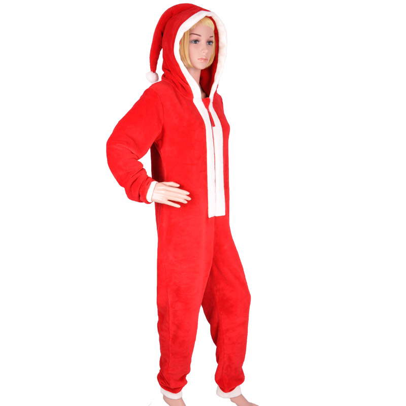 Děti Coral Fleece s kapucí vánoční kostým Onesie