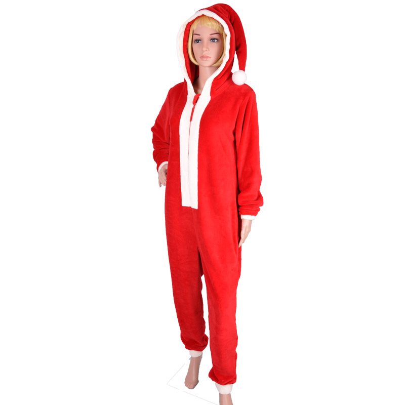 Děti Coral Fleece s kapucí vánoční kostým Onesie