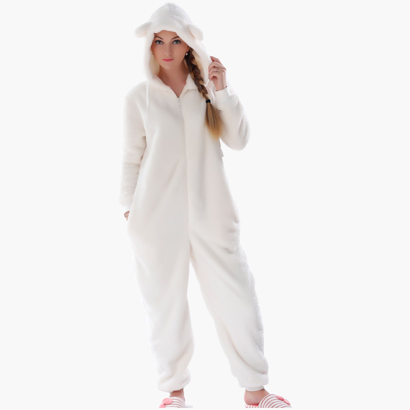 Ženy Dospělí Onesie Pyžama s kapucí se zvířecími ušima