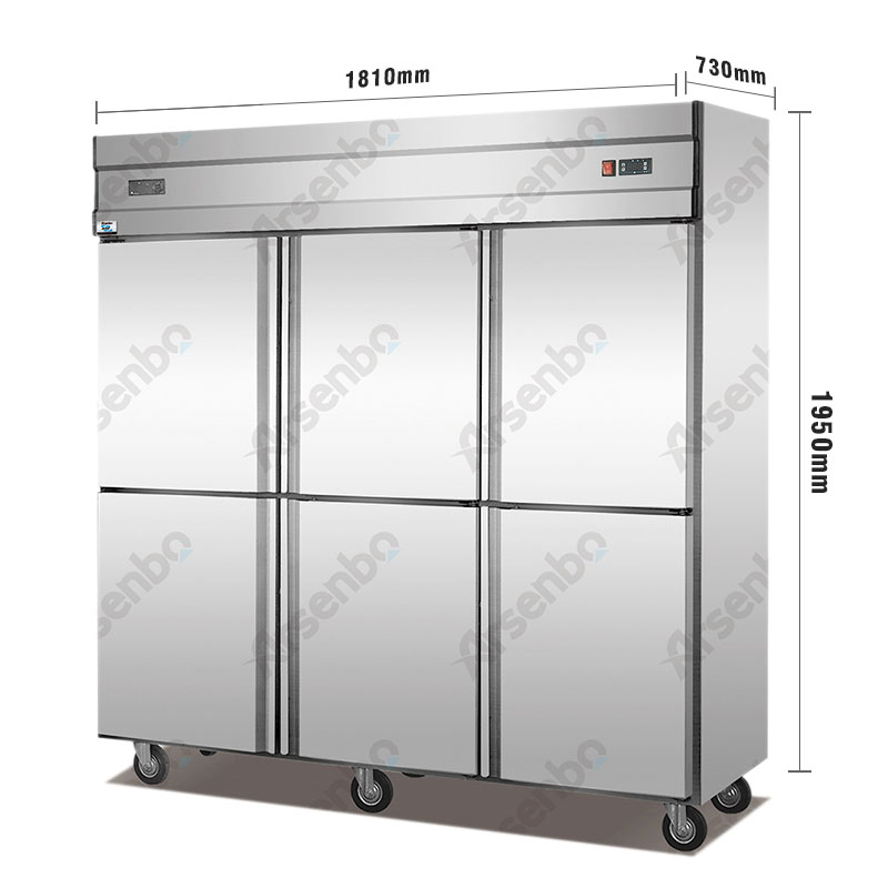 Ekologicky šetrná komerční kuchyňská chladnička a mrazicí vzduchové chlazení