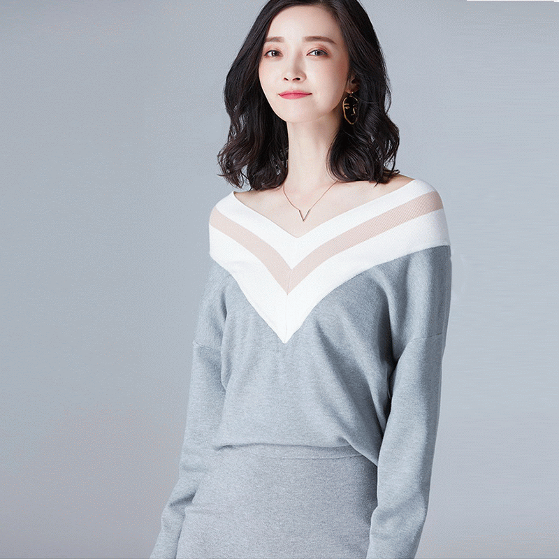 Přizpůsobený 100% Merino vlna Slash Neck pletený svetr svetr