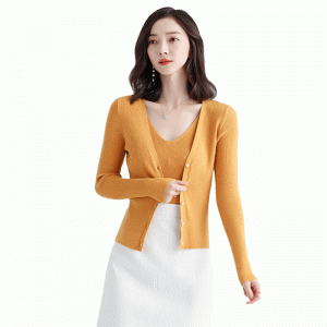 Ladies Fitted Dvoudílný svetr s vestou a vestou