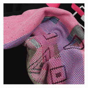 Vícebarevný geometrický žakárový dámský svetr 2018