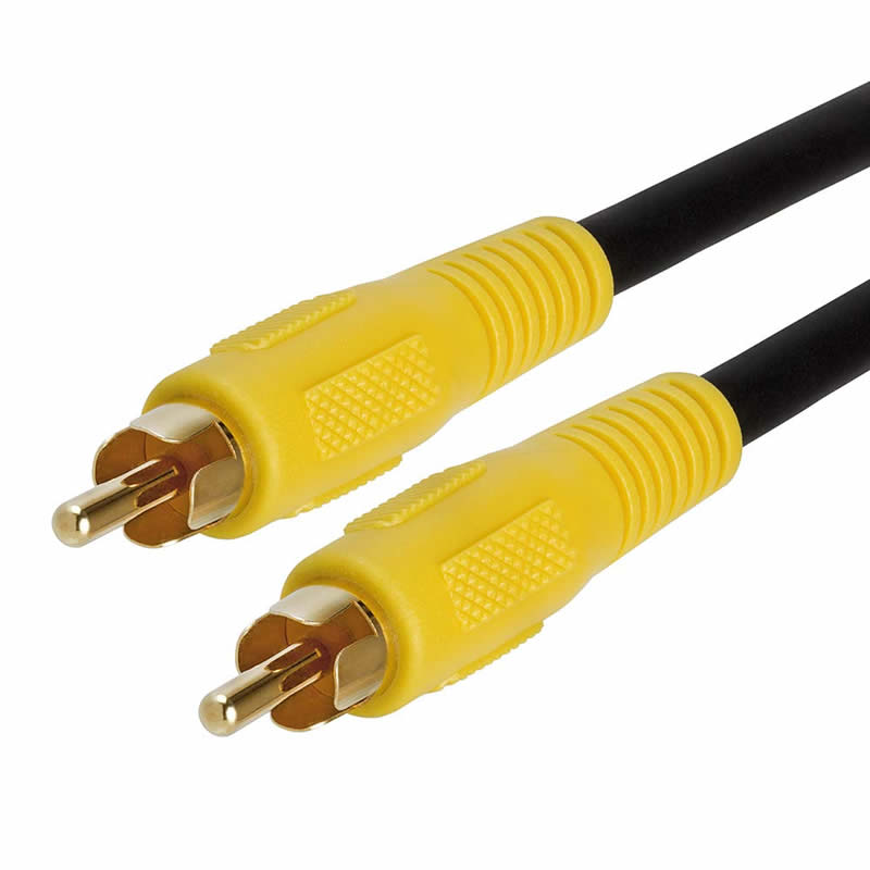 Kabel subwooferu RCA (1 RCA samec na 1 RCA samec kompozitní audio / video kabel) S / PDIF koaxiální kabel, digitální audio kabel pro AV přijímače, Hi-Fi systémy