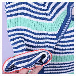 Letní bodycon Turtleneck Hole Center dámské pruhované tenké svetry