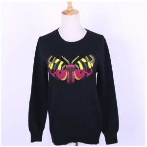 Vlastní šitý motýl Patch vlněný pletený svetr svetr pro dámy